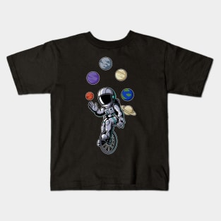 Astronaut Circus Cyclist Kids T-Shirt